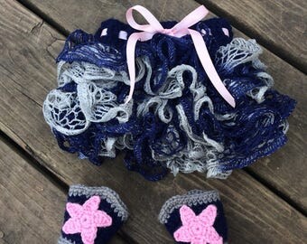 Dallas cowboys baby girl outfit, newborn with pink, cowgirl skirt, cowboy boots