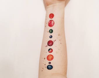 Planets Metallic Temporary Tattoo by PAPERSELF