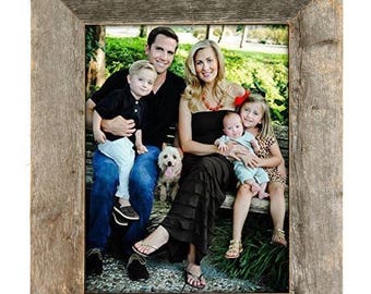 Barnwood Rustic Wooden Picture Frame, 2 Inch Molding - Multiple Sizes
