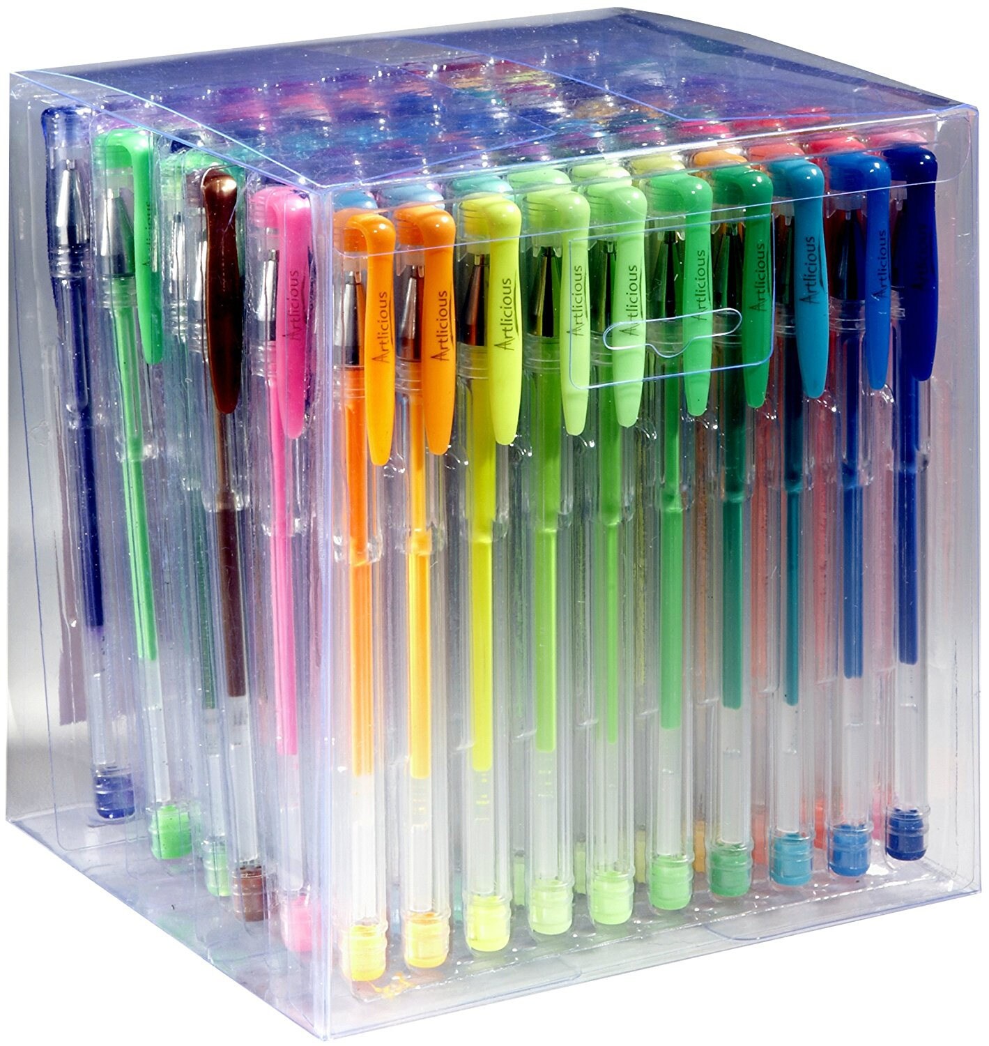 100 Unique Gel Pens Set Non Toxic & Acid Free Ideal for