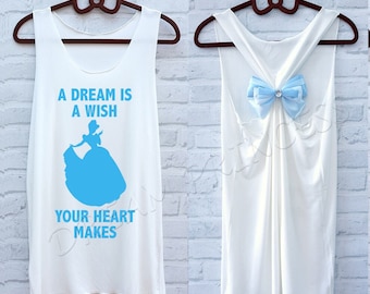 Cinderella Disney Princess tank top : Disney tank top / Disney Bow tank / Tank top / Disney Shirt / Princess tank top / Cinderella shirt