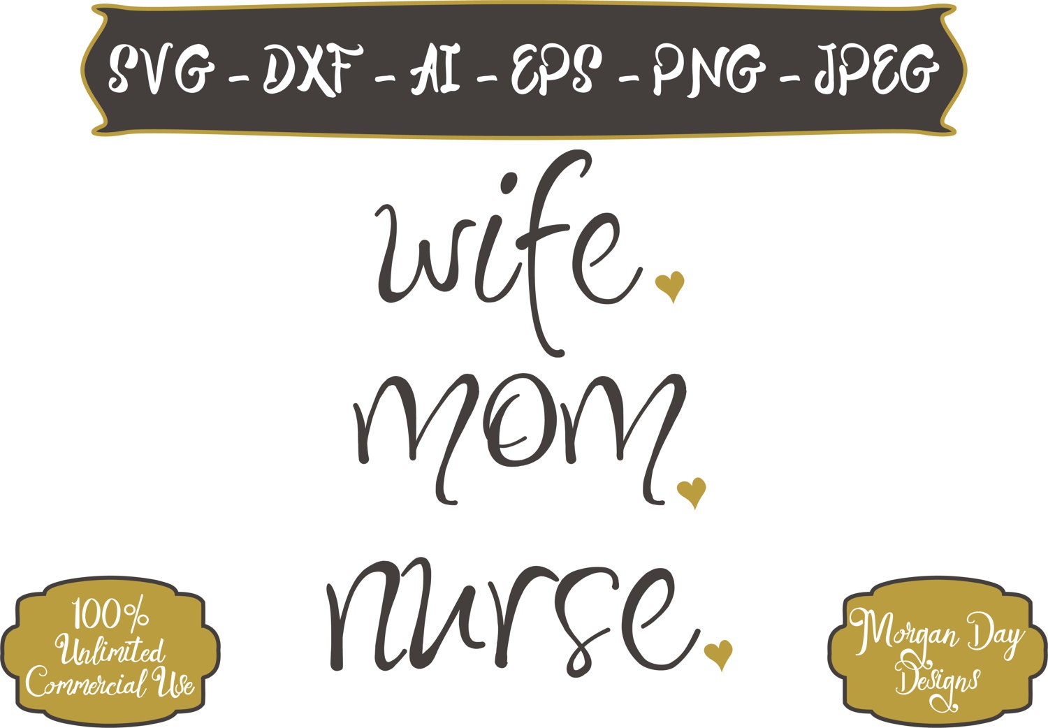 Download Wife Mom Nurse SVG Mom Life SVG Wife SVG Nurse svg