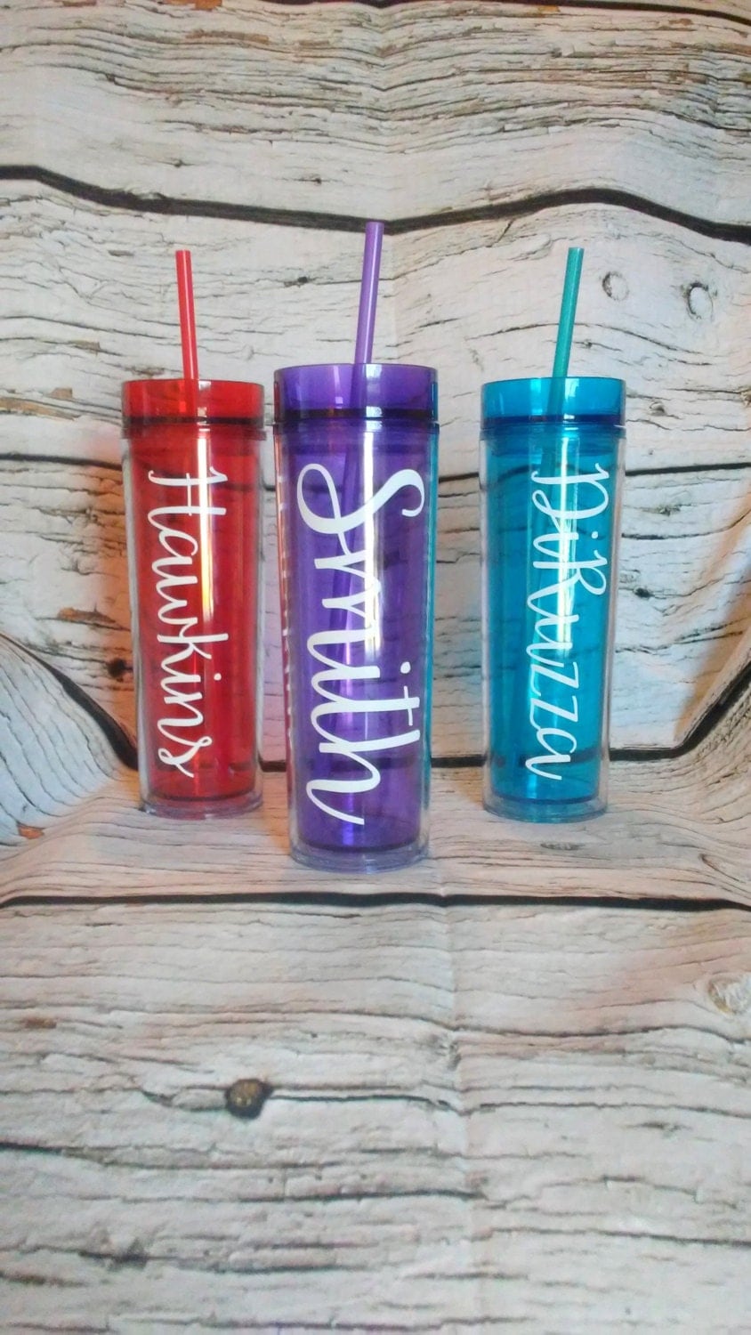 Personalized Skinny Tumbler Cups Skinny Tumblers 16 oz Tumbler