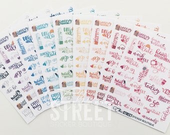 The (mini) Phrases | Collection Samplers 02 | Multicolored | Planner Stickers