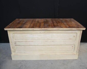 Old General Store Retail Checkout Counter Kitchen Island Vintage Farmhouse Rustic Distressed