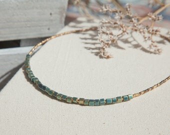 Boho Beaded Necklace, Boho Beaded Collar Necklace, Boho Statement Necklace, Glass Beaded Necklace, Boho Glass Necklace, Statement Jewelry