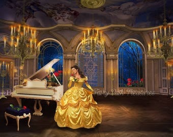 Beauty and The Beast Ballroom Scene Digital Backdrops