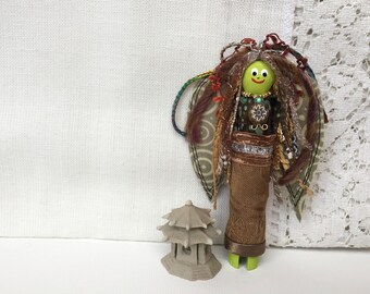 Folk Art Angel Doll - Handmade Art Doll - Don’t Worry Doll - OOAK Angel Doll - Worry Doll - Gift for Her - Guardian Angel - Folk Art Angel