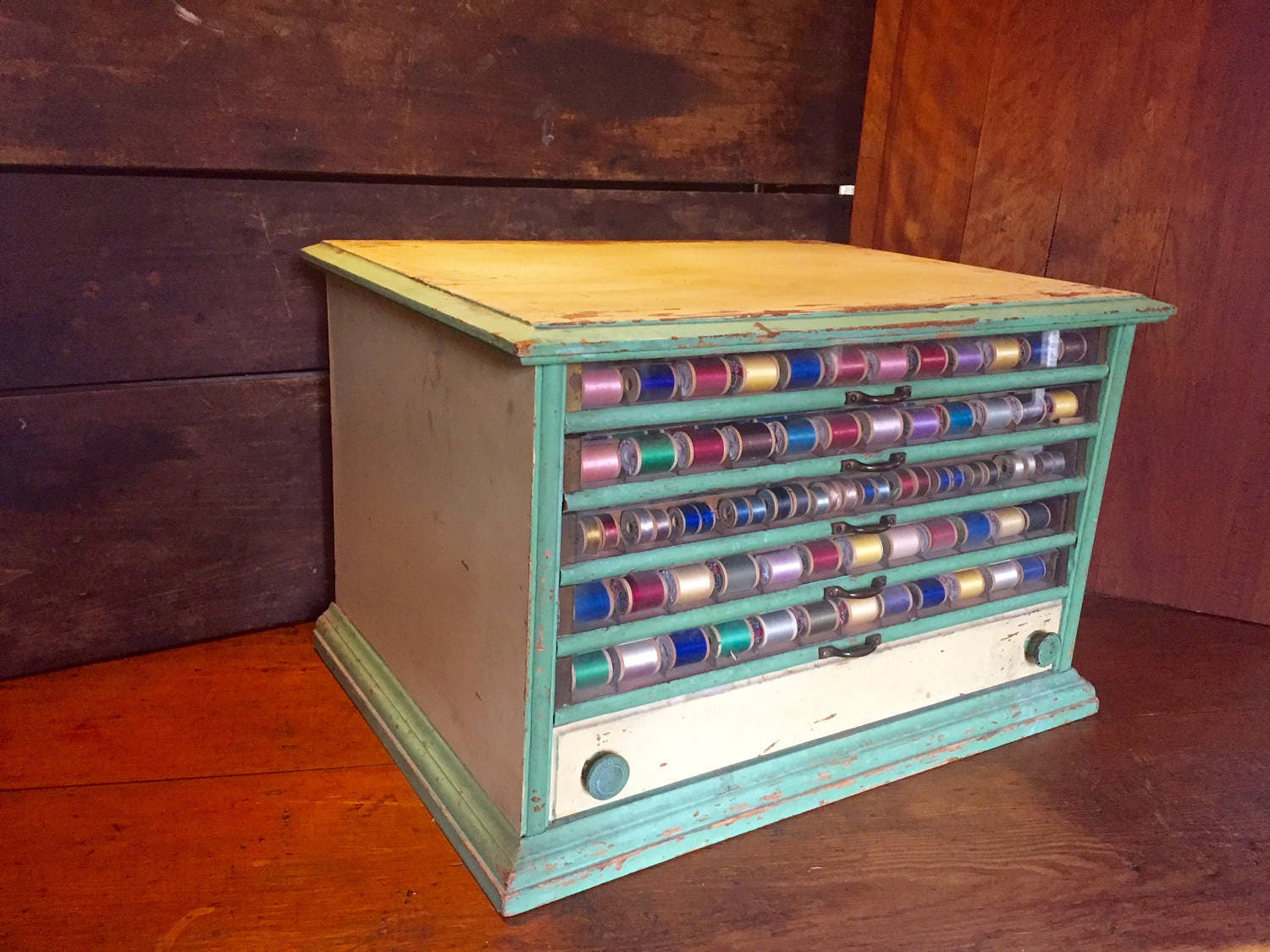 Antique Country Store Thread Display