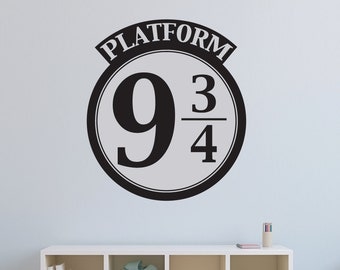 Harry Potter Wall Decal - Platform 9 3/4 - Wall Graphic - Vinyl Wall Art Stickers