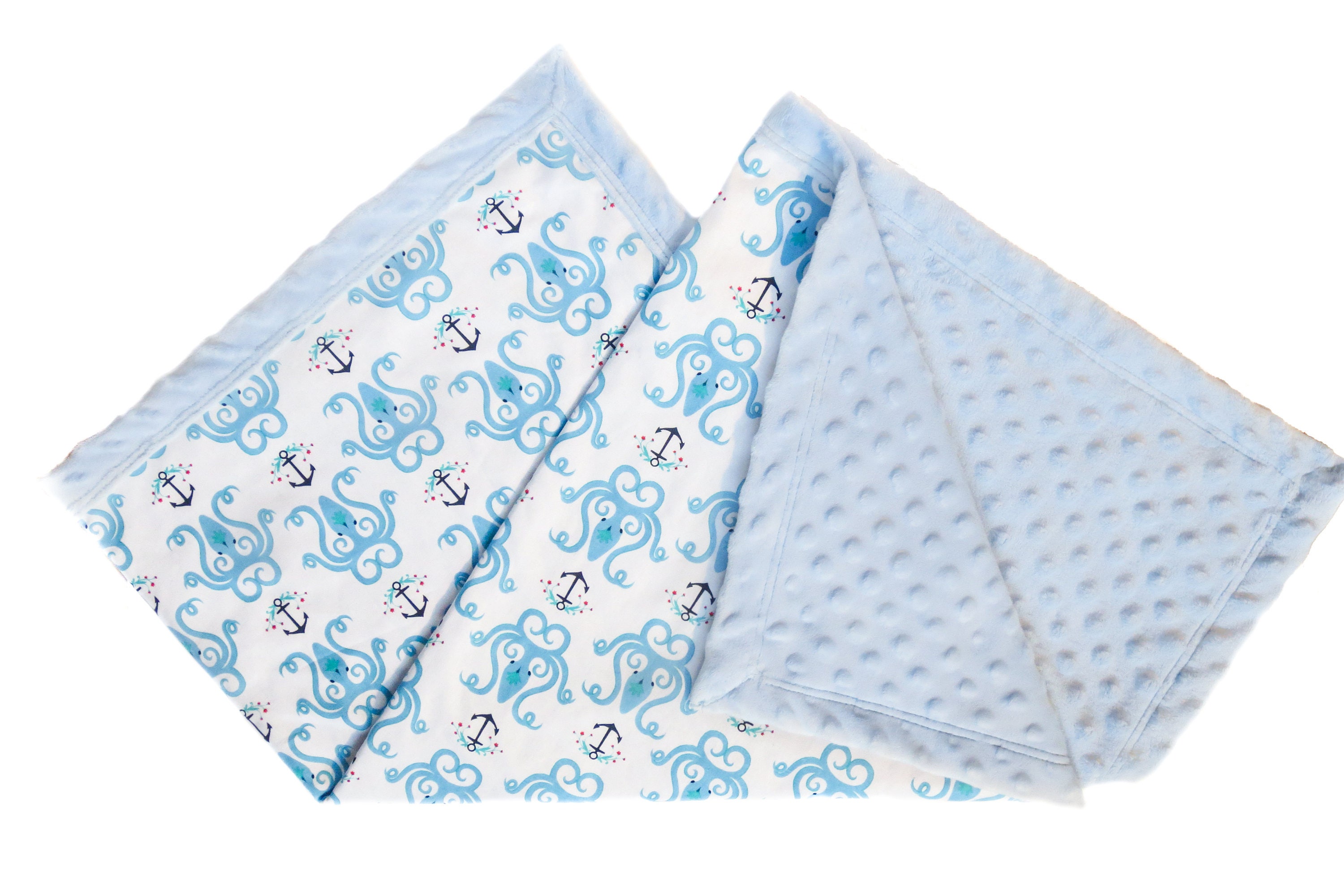 Octopus Baby Blanket Octopus Minky nautical baby blanket
