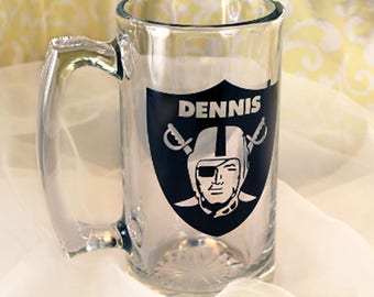 Oakland Raiders Beer Mug - Las Vegas Raiders - Oakland Raiders Gift - Gift For Him - Gift For Dad - Oakland Raiders Mug - Raider Nation