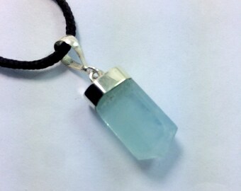 1 Piece Aquamarine Pendant Sterling With Silver 925