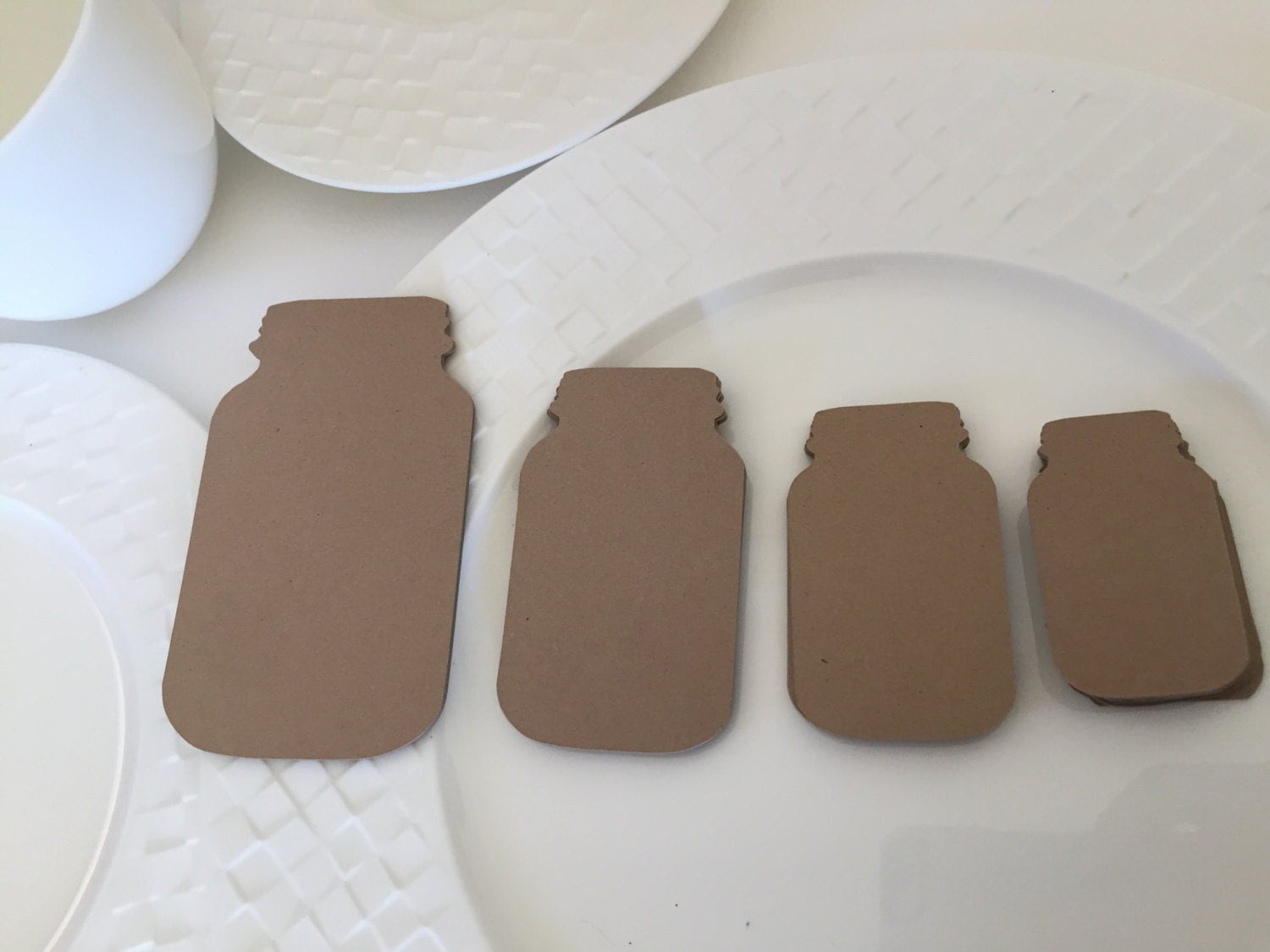 Mason Jar Die Cut Shapes Kraft 65lb Cardstock