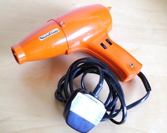 1970’s, orange Moulinex hairdryer