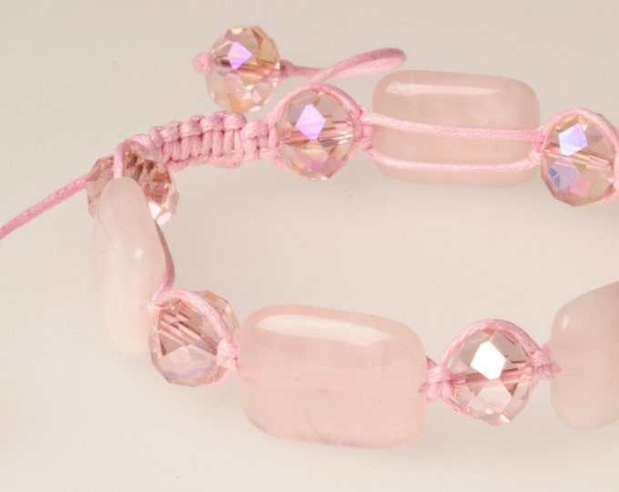 Rose quartz bracelet talisman amulet rose quartz amulet bracelet female pink gift Christmas New Year's Valentine's Day stylish gift woman