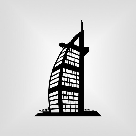 Burj Alarab Dubai UAE Vector art Cutout Cricut