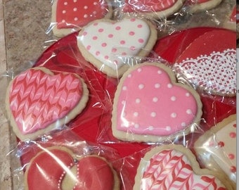 Valentines Sugar Cookies Hearts