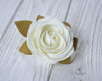 White Garden Rose Hair ivory rose hair clip | etsy White Garden Rose Hair ivory rose hair clip | etsy
