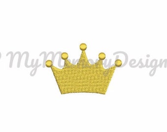 Crown mini fill stitch baby embroidery design pattern file - INSTANT DOWNLOAD - pes - hus - jef - xxx - exp - xxx - dst - vip - vp3 - 4x4