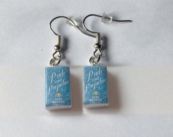 Pride and Prejudice mini book earrings