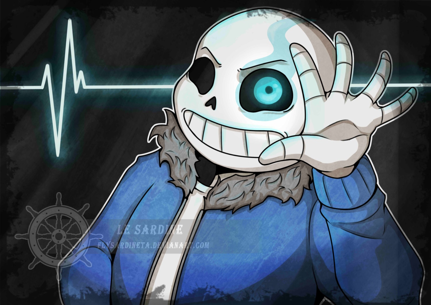 Sans poster. Undertale print.