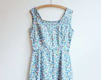 Vintage hippie floral boho romantic dress tunic s xs