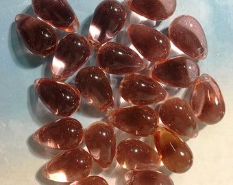 Dark Pink Water Drop bead