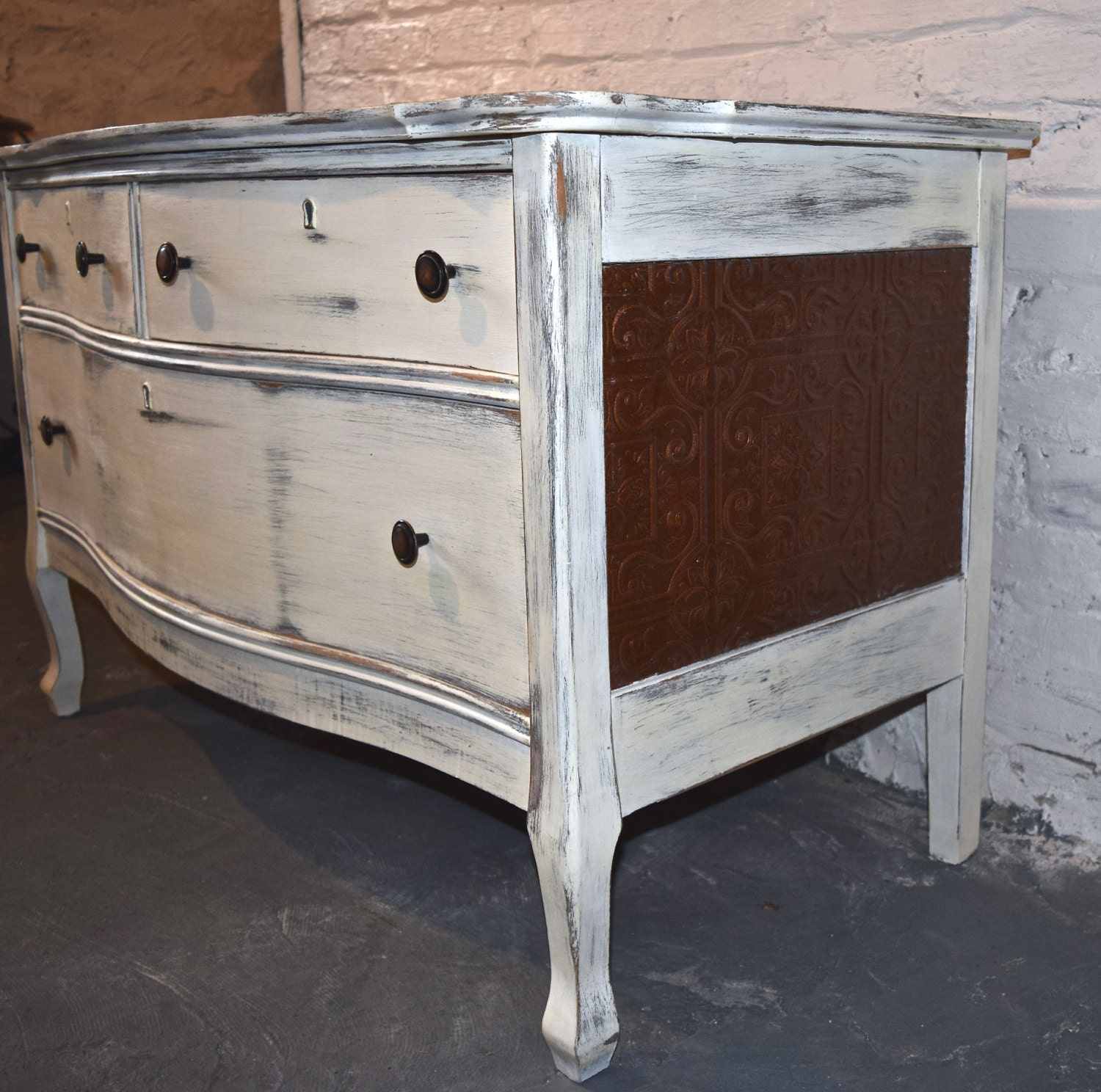 Antique Solid Wood Dresser / TV Stand by relicrefurbishing on Etsy