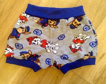 Paw patrol fabric shorts, Paw Patrol pattern comfy shorts, Paw Patrol French Terry Shorts, Boys Paw Patrol pattern shorts