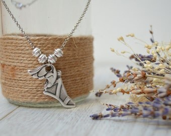 Silver HERMES SANDAL Statement Necklace, Silver Pendant Necklace, Ancient Greek Inspired Necklace Jewelry, Bohemian Gypsy Ethnic Jewelry