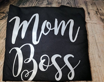 Tee- Mom Boss (Super Soft V-Neck)
