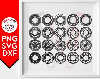 Mandala Monogram Svg Mandala Clipart Design Round Zentangle svg cut file Cameo Decal cricut cutting file vector designs vinyl cutter Dxf Png