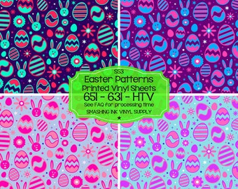 Easter Pattern Vinyl/Printed Heat Transfer Vinyl/Patterned Vinyl/Printed 651 Vinyl/Printed 631 Vinyl/Printed Outdoor Vinyl/Printed HTV