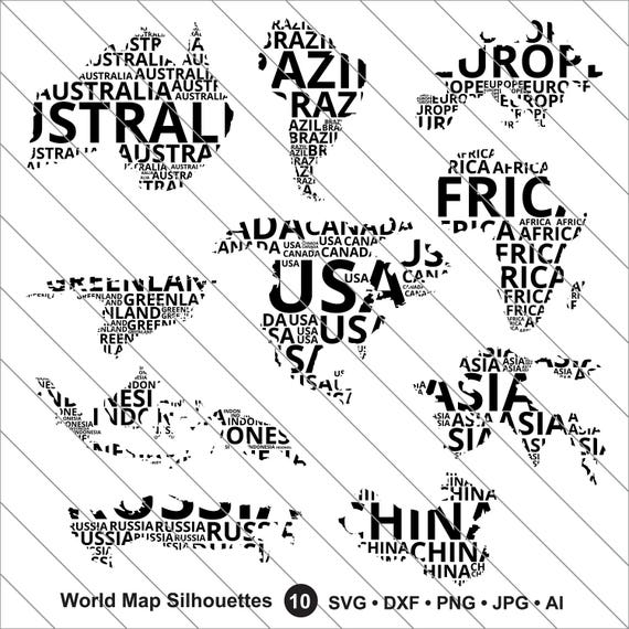 world map silhouettes svg map clipart map silhouettes world