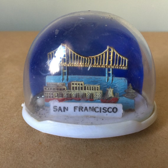 San Francisco Vintage Snow Globe Souvenir 1970s Snow Globe