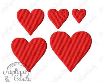 Mini Heart Solid Fill Machine Embroidery Design 0.5x0.5 0.75x0.75 1x1 1.25x1.25 1.5x1.5 INSTANT DOWNLOAD