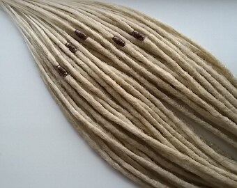 CROCHET DREADS BLONDE full set double ended dreadlocks. Soft dreadlocks. Natural texture.