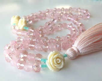 Mother's Day Gift - Tasbih - Tasbeeh - Tesbih - Islamic Prayer Beads - Muslim Mom - Rose Necklace - Islamic Wedding Gift - Muslim Jewelry