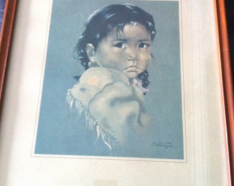 Oxborough Framed Print/Dorothy Oxborough/Native Art Print/First Nations Framed Print/First Nations Child Print/Oxborough Native Print