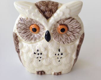 Owl Napkin Holder | Ceramic Owl, Kitschy Owl Napkin Holder, Owl Letter Holder, Made in Japan, Owl Kitsch, House Warming Gift