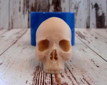 Skull 3 - silicone mold for soap and candles making mould molds