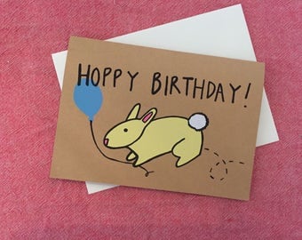 Hoppy Birthday, Bunny Birthday Card