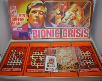 Vintage The Six Million Dollar Man Bionic Crisis Board Game 1975 Complete