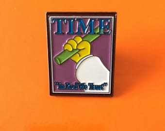 In Rod We Trust - Simpsons enamel pin