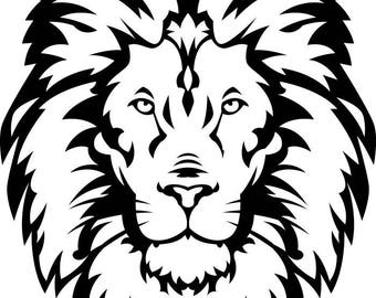 Lion #15 Head Wild Cat School Mascot Company Logo .SVG .EPS .PNG Instant Digital Clipart Vector Cricut Cut Cutting Download Printable File