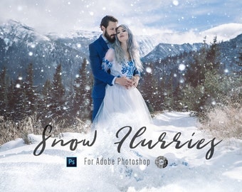 Snow Overlays & Blowing Snow Overlays for Photoshop Professional Photo Editing for Portraits, Newborns, Weddings By LouMarksPhoto