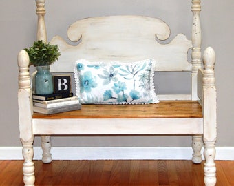 Vintage Bench Re-Purposed from Antique Twin Size Bed