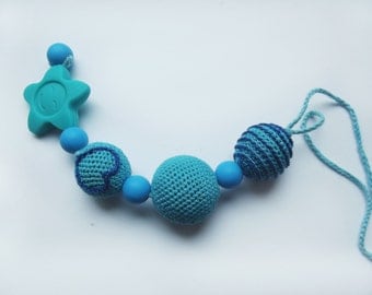 Teether - Crocheted teething toy - Babywearing eco friendly toy