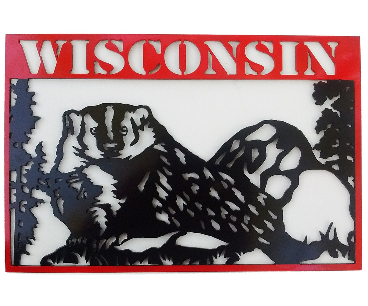 Wisconsin Badger Metal Artwork
